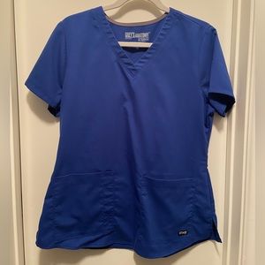 Grey’s Anatomy Royal Blue Scrub Top, size M